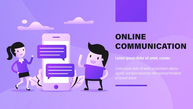 Online communication banner