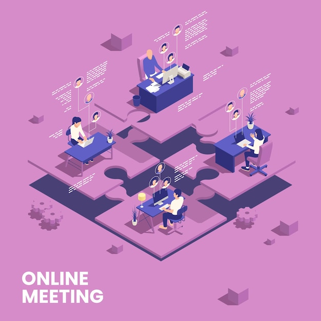 Online conference concept