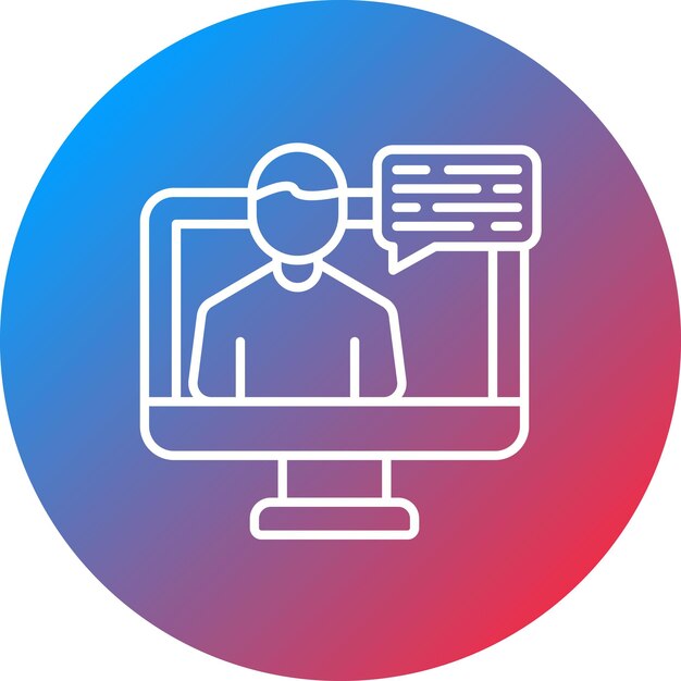 Online consulting icon vector image can be used for business management
