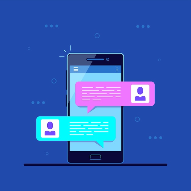 Online conversation concept illustration