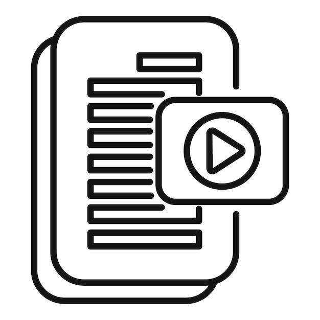 온라인 코스 아이콘 터 일러스트레이션