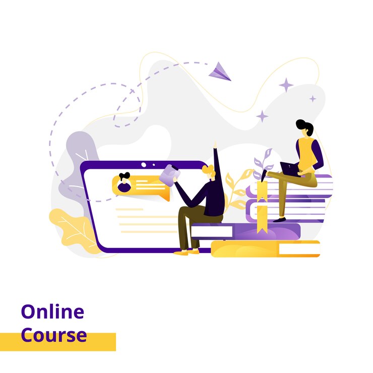 Vector online course illustration