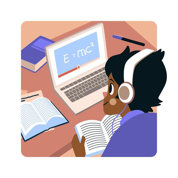 Vector online courses concept