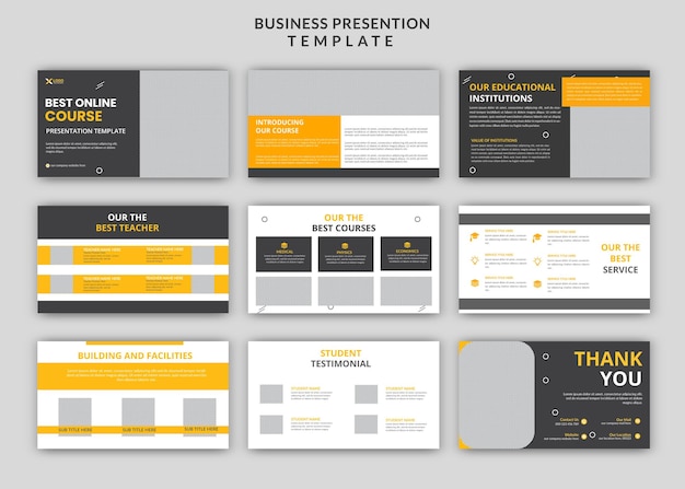 Online courses education editable powerpoint presentation slide templates