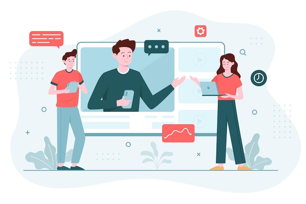 online courses illustration concept