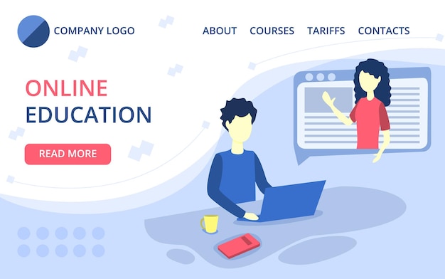 Online courses landing page