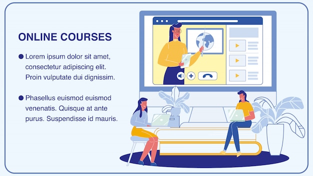 Online courses, university   layout