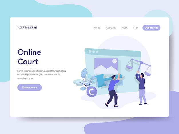 Vector online court for web page