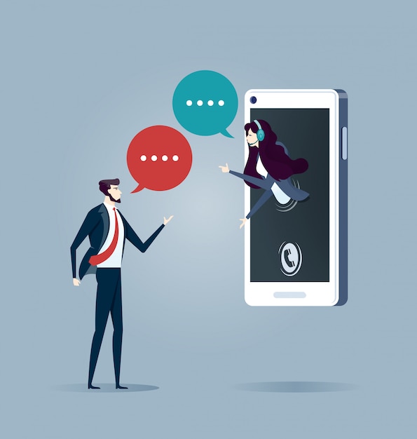 online customer service. business concept vector