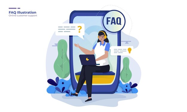 Online customer support illustration