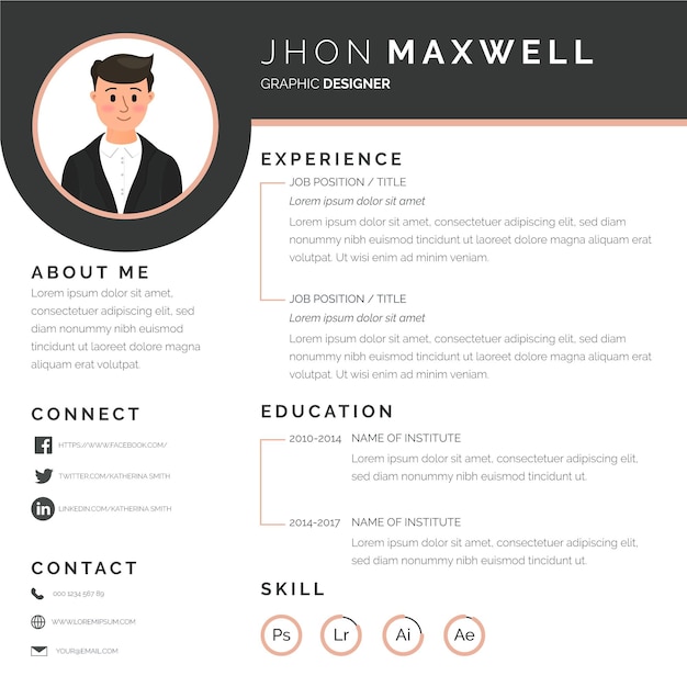 Online cv editorial template