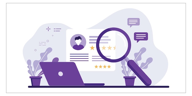 online cv review and candidate search concept