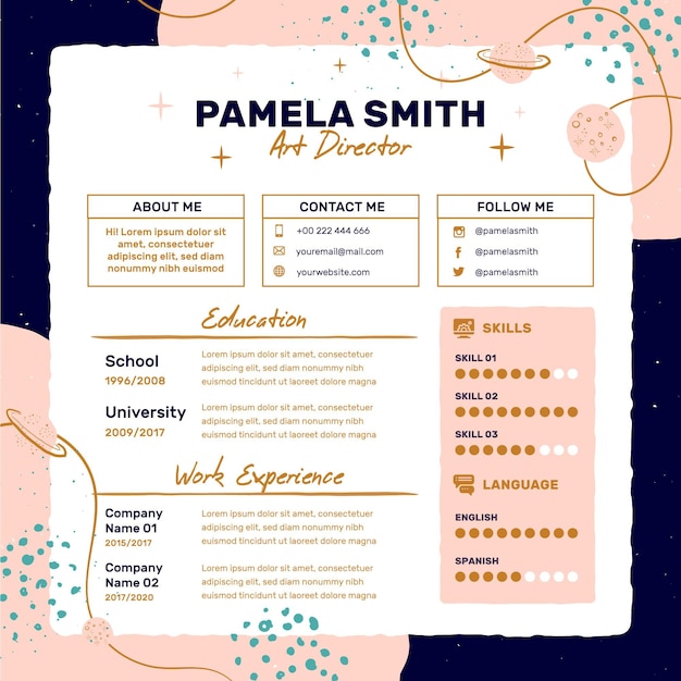 Online cv template