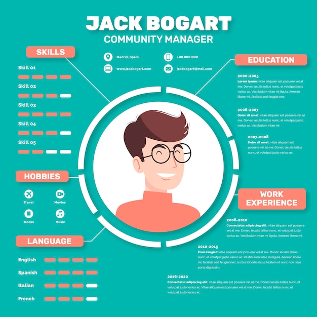 Vector online cv template