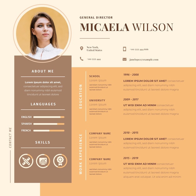 Online cv with picture