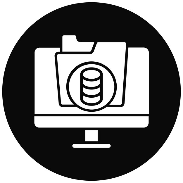 オンラインデータベースのアイコンベクトル画像はウェブホスティングに使用できます