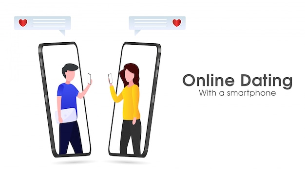 Online dating applicatie met een smartphone