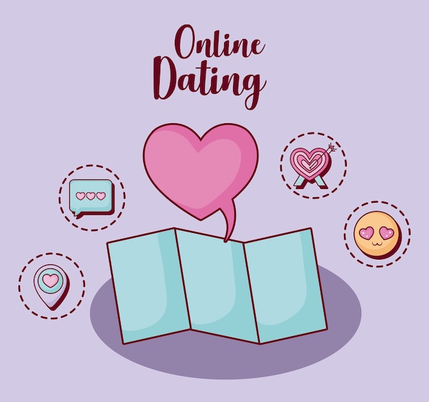 Vector online dating design