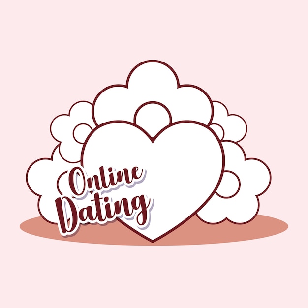 Vector online datingontwerp