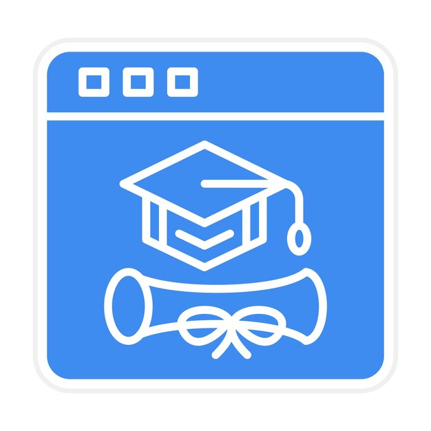 Vector online degree icon vector image can be used for online education