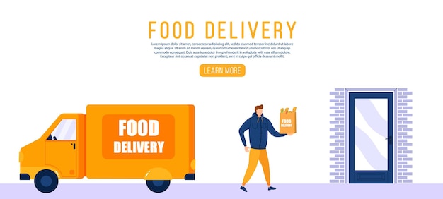 Online delivery food service concept, online order tracking