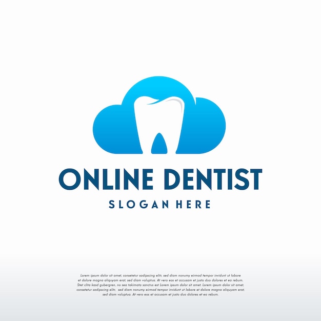 Modello logo dentista online, modello logo dentale