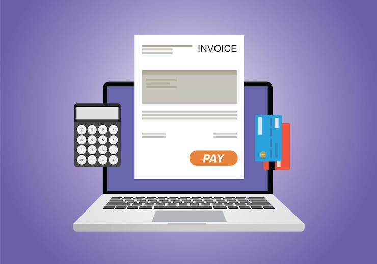 वेक्टर online digital invoice
