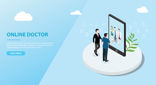 ウェブサイトテンプレートのオンラインドクターアプリサービス