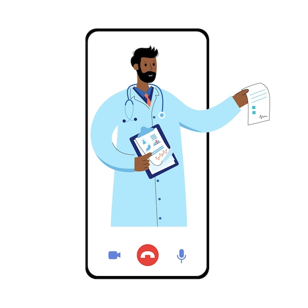 Vector online doctor concept