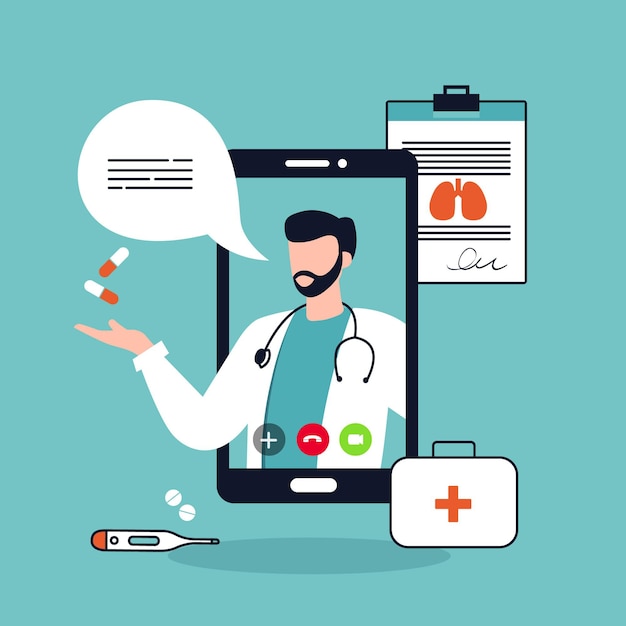 Online doctor concept