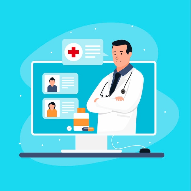 Online doctor concept