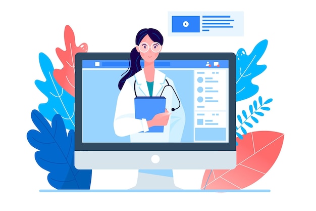 Online doctor concept