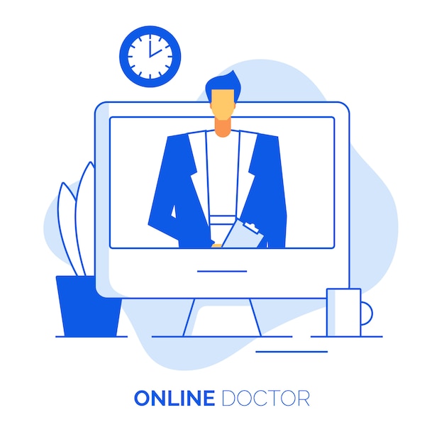 Online doctor concept