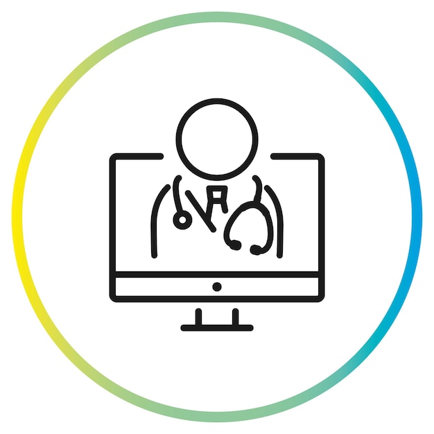 online doctor icon vector