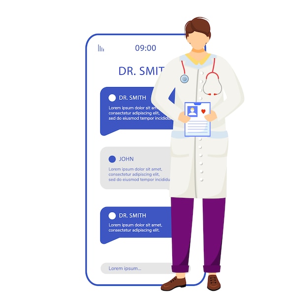Online doktersconsult smartphone app scherm