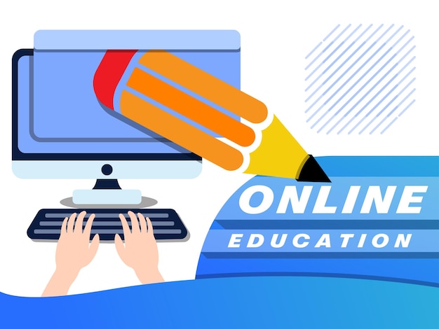 online education banner design template