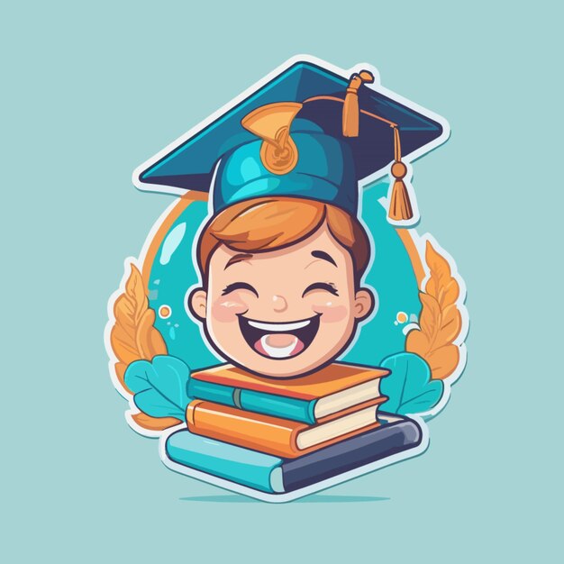 Vector online education cartoon vector