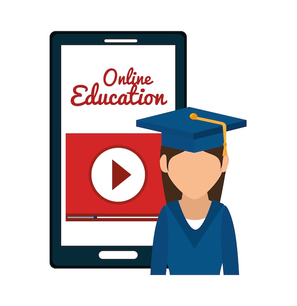 Online education concept icon