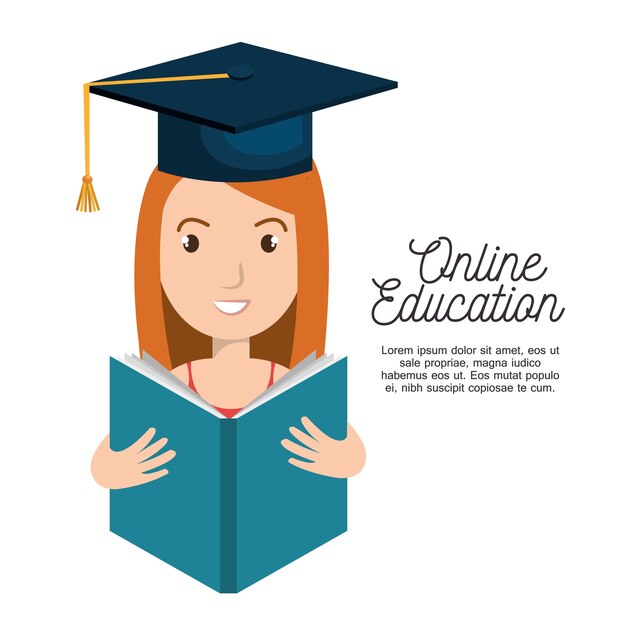 Online education concept icon