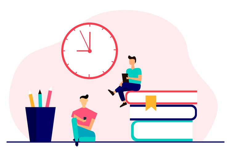 Vector online education concept people doing various tasks online training creative ideas