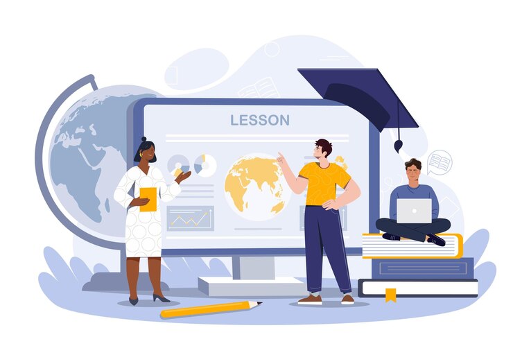 Vector online education concept
