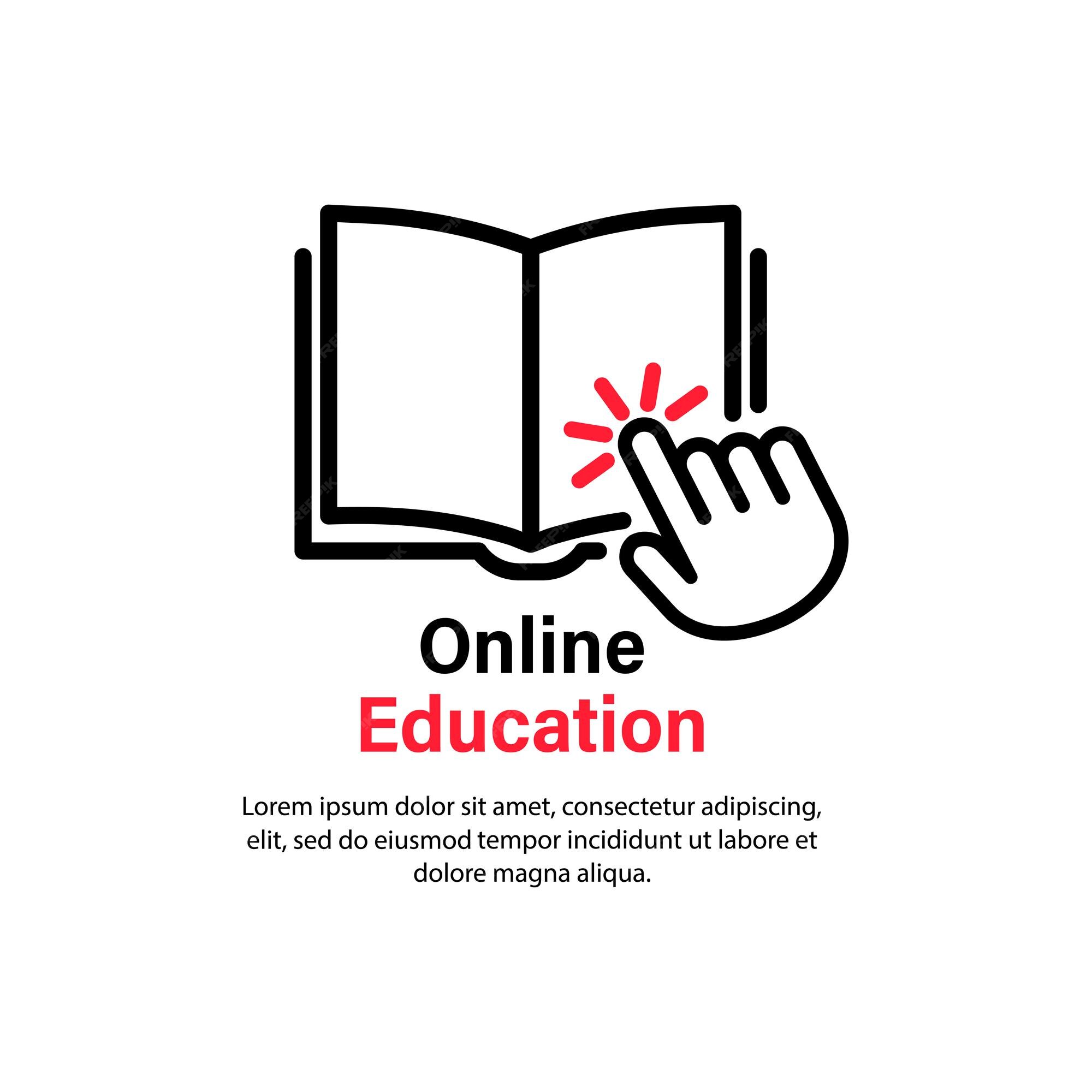 Video stream icon line. Isolated symbol on online education topic