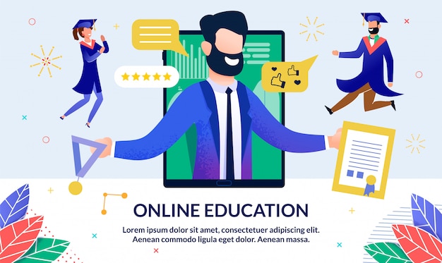 Illustrazione di formazione online