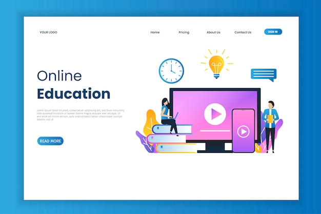 Online education  for landing page