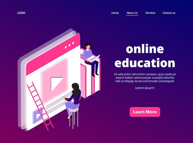 Online education landing page