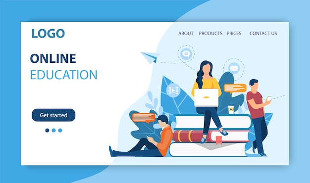 Online education landing page