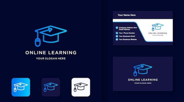 オンライン教育のロゴと名刺
