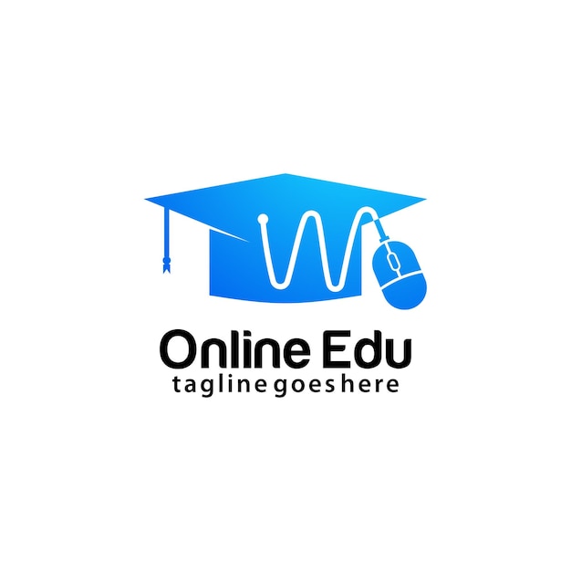 Вектор Шаблон дизайна логотипа онлайн-образования