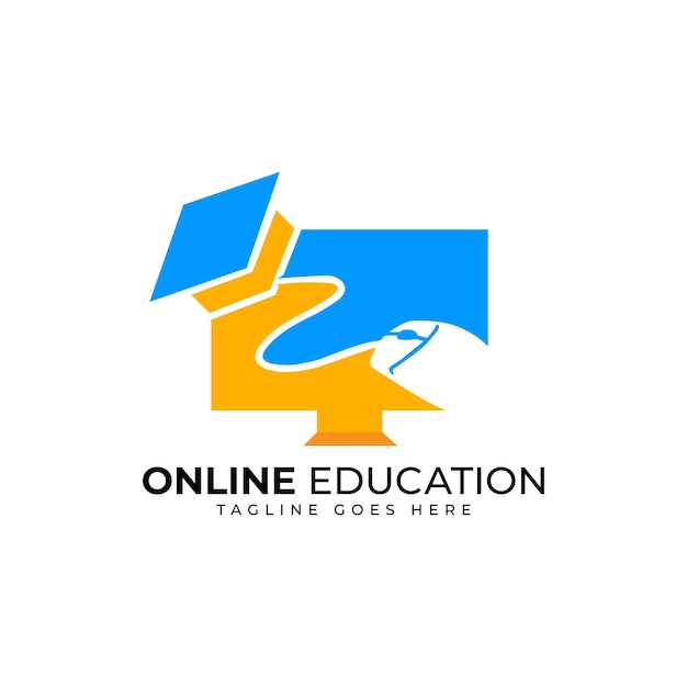 Modello di progettazione del logo di educazione online