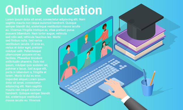 Online education using an internet connection to gain knowledge